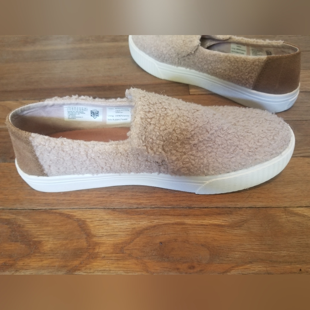 Toms Faux Sherpa Sneakers Blush Sunset 7.5 - Picture 6 of 9